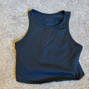 Fleo Heathered grey black Tank Top